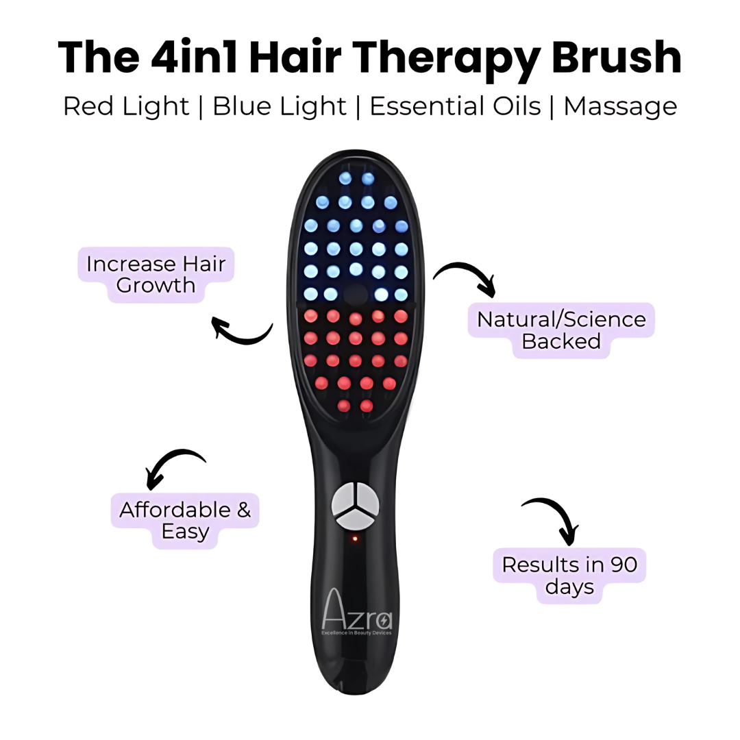 RED LIGHT THERAPY BRUSH SCALP MASSAGER COMB HAIR GROWTH ANTI HAIR LOSS